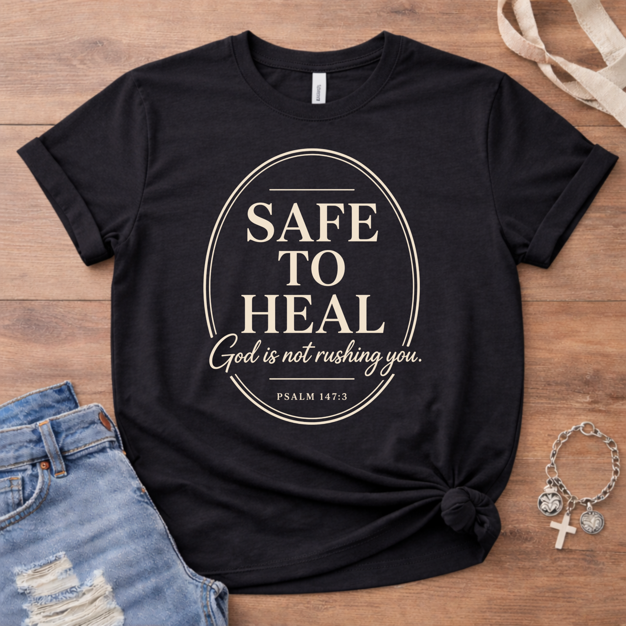 Safe To Heal Psalm 147:3 T-Shirt