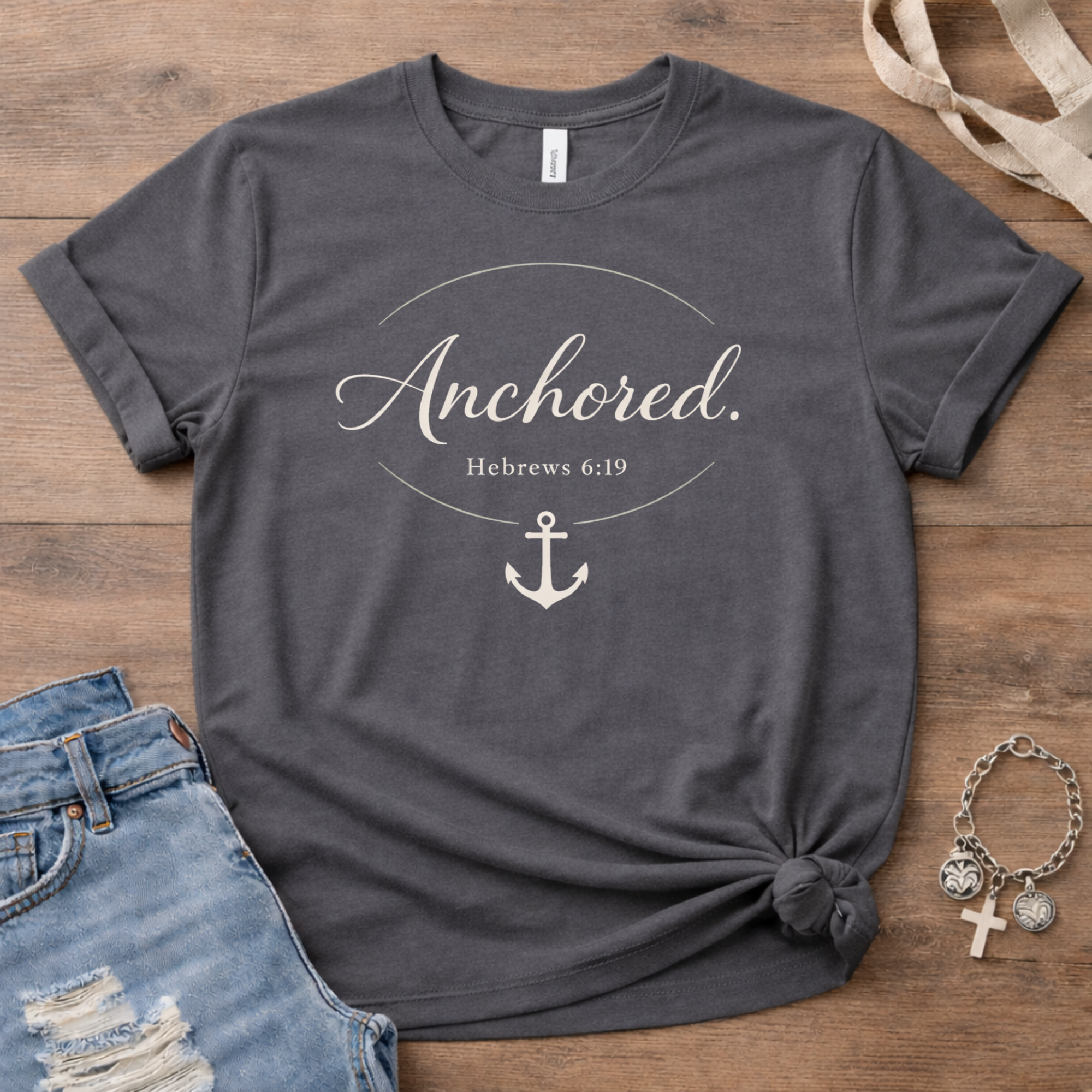Anchored - Hebrews 6:19 T-Shirt