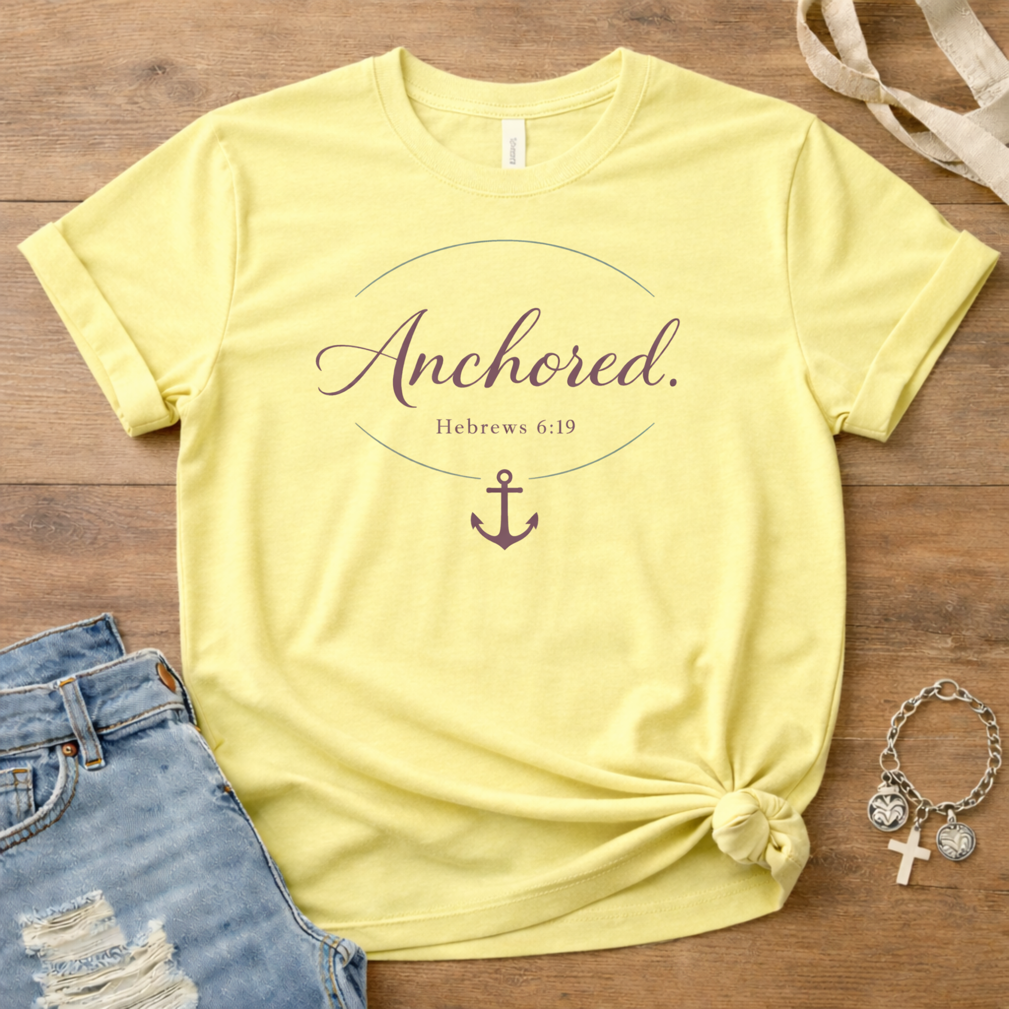 Anchored - Hebrews 6:19 T-Shirt