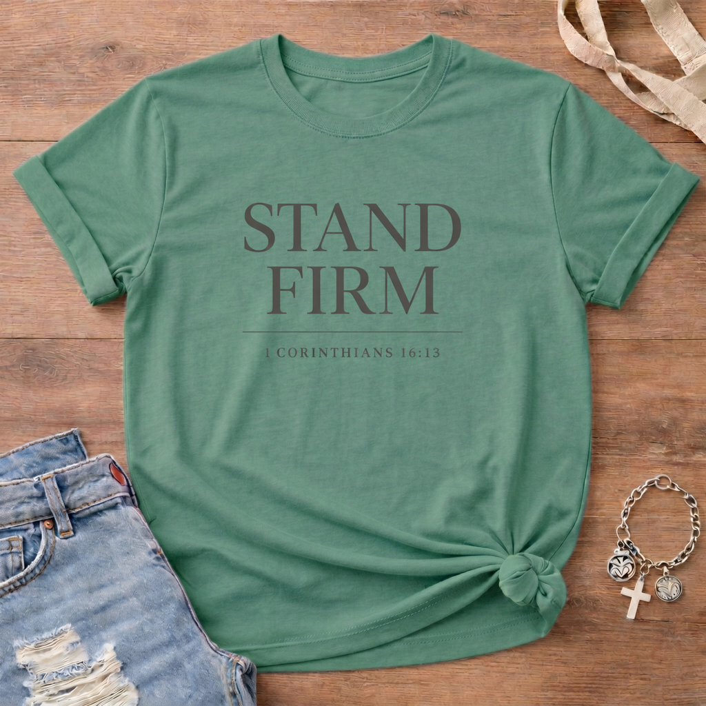 Stand Firm 1 Cor 16:13 T-Shirt