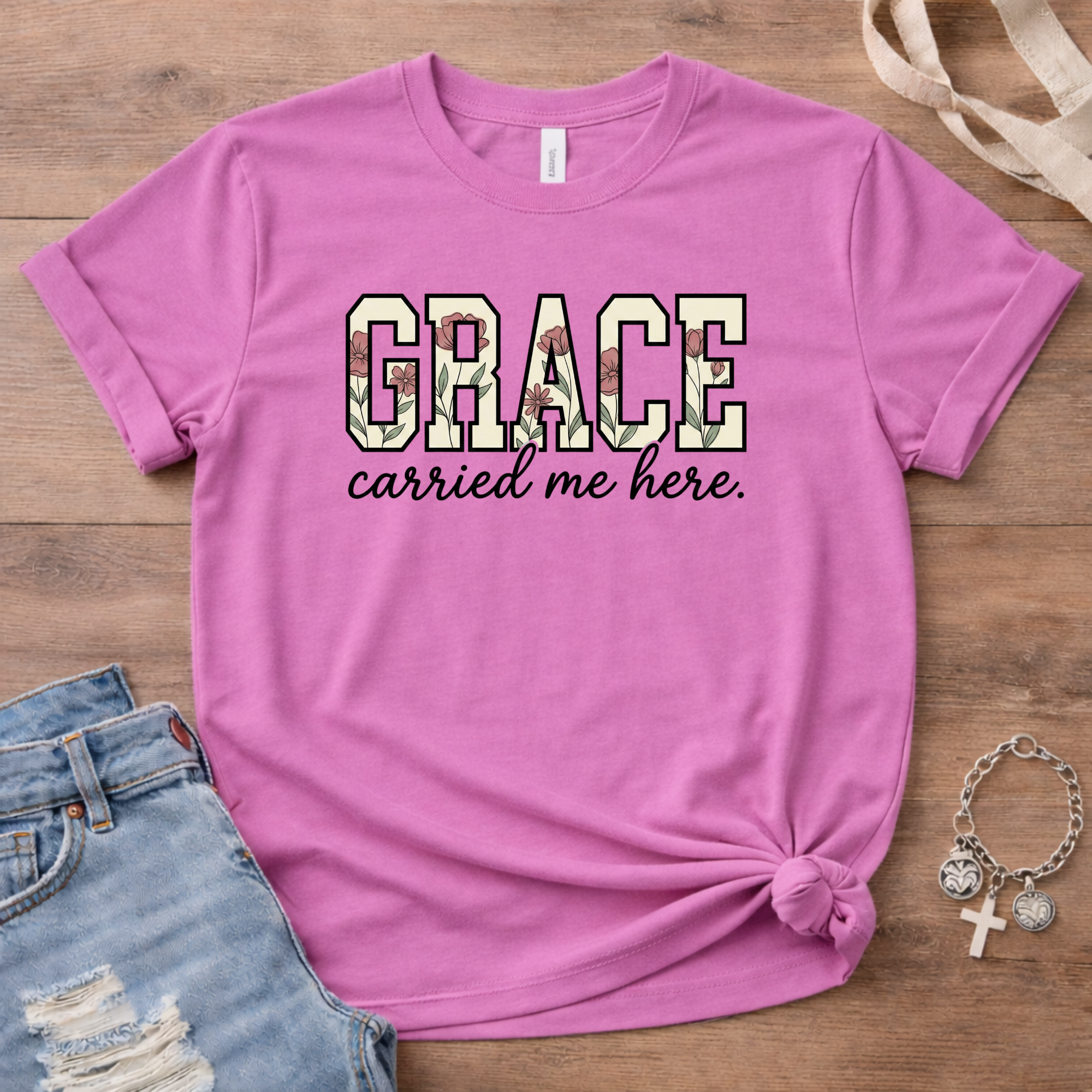 Grace Carried Me Here T-Shirt
