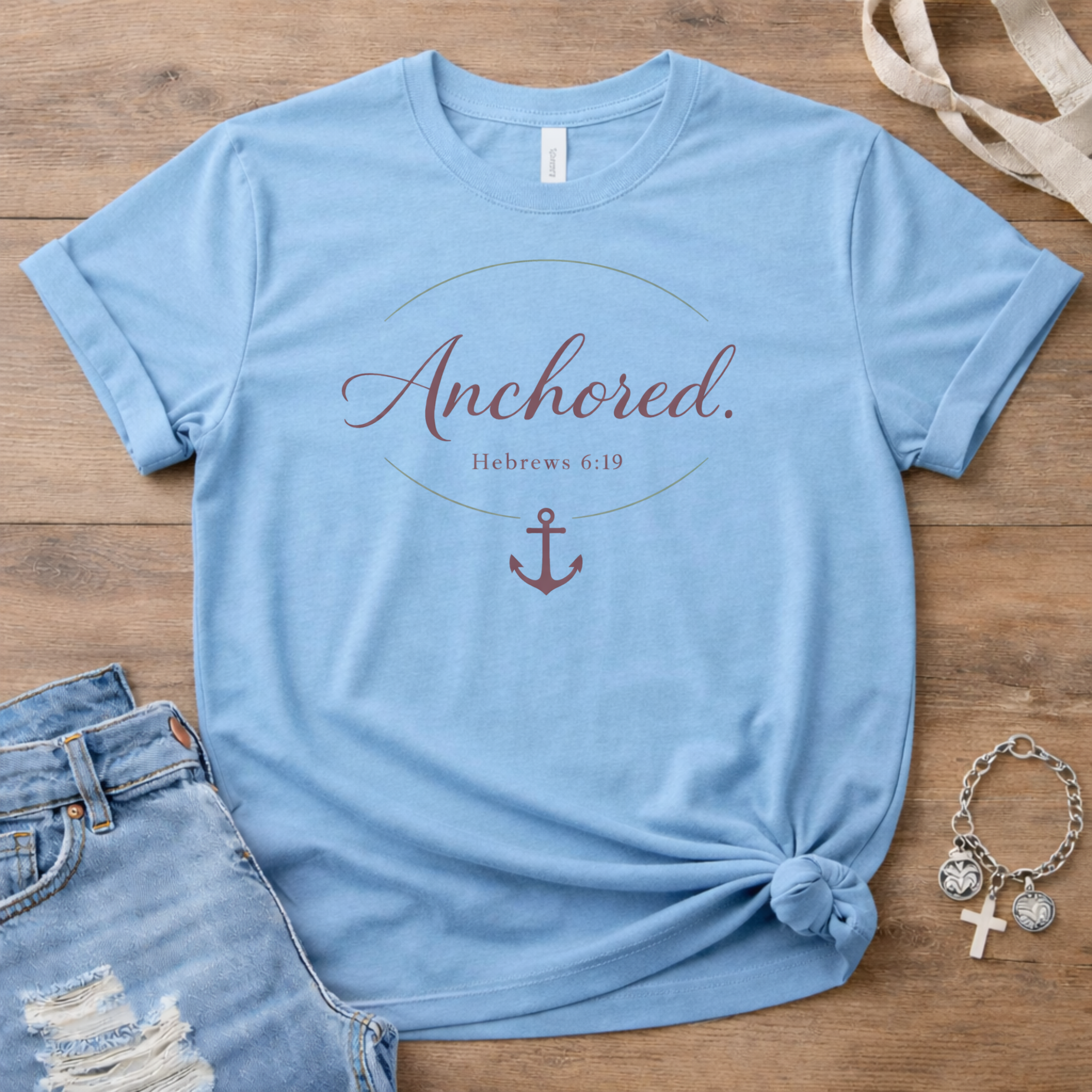 Anchored - Hebrews 6:19 T-Shirt