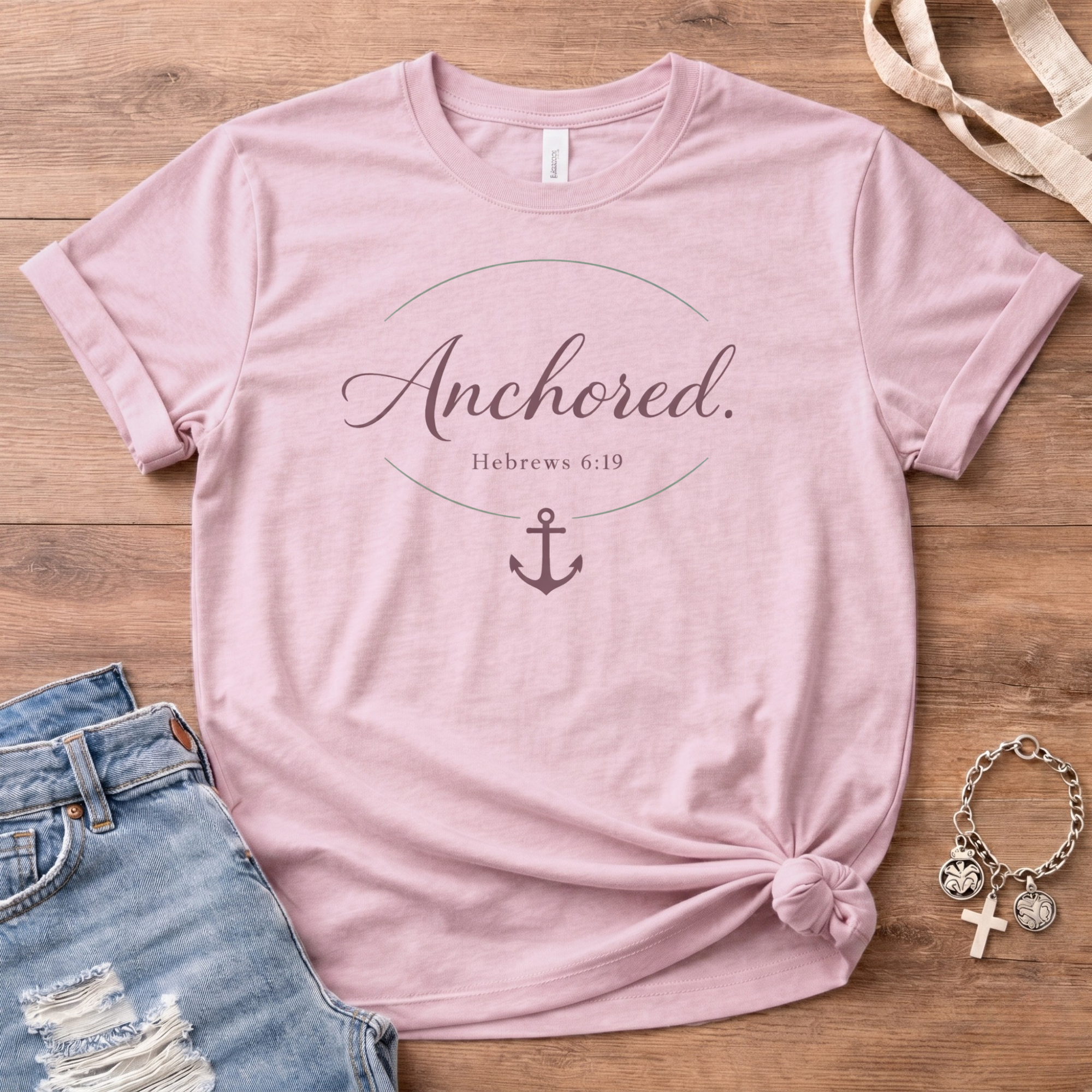 Anchored - Hebrews 6:19 T-Shirt