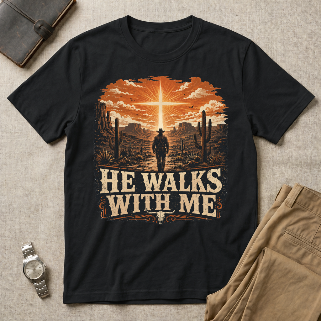 He Walks With Me T-Shirt