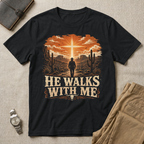 He Walks With Me T-Shirt