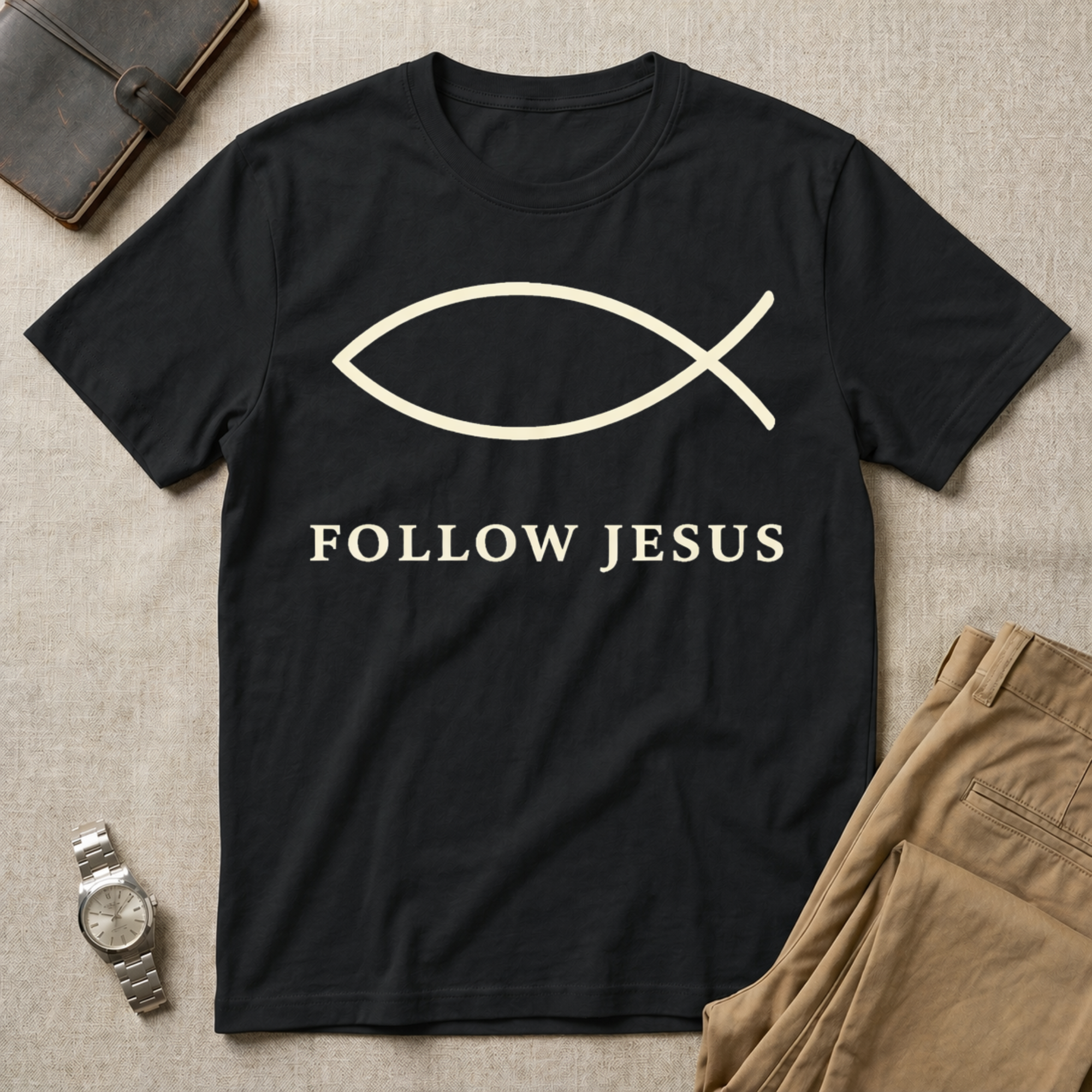 Follow Jesus Ichthys T-Shirt
