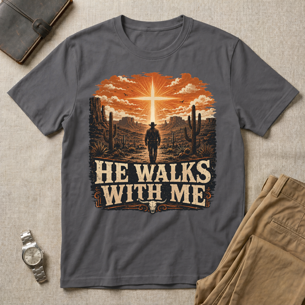 He Walks With Me T-Shirt