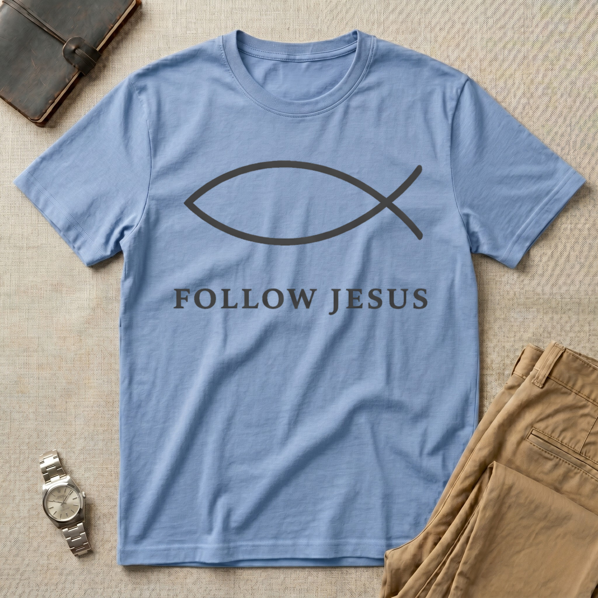 Follow Jesus Ichthys T-Shirt