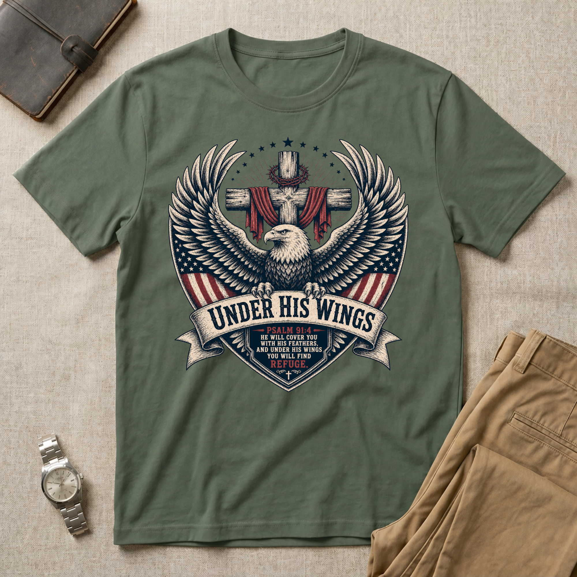 Under His Wings - Eagle Edition T-Shirt