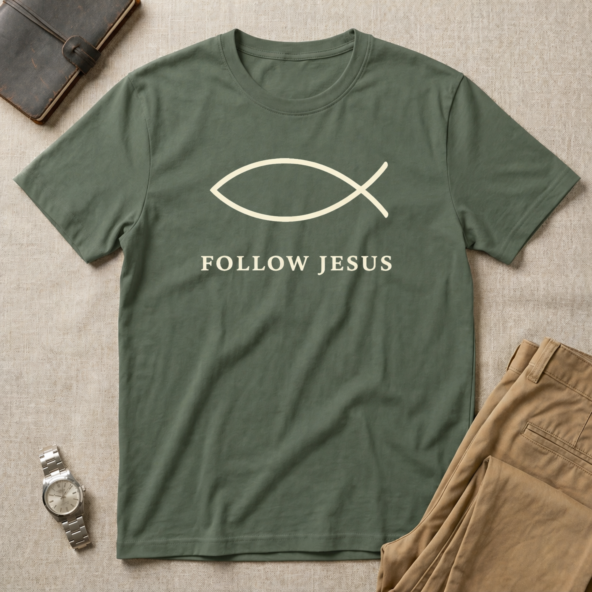 Follow Jesus Ichthys T-Shirt