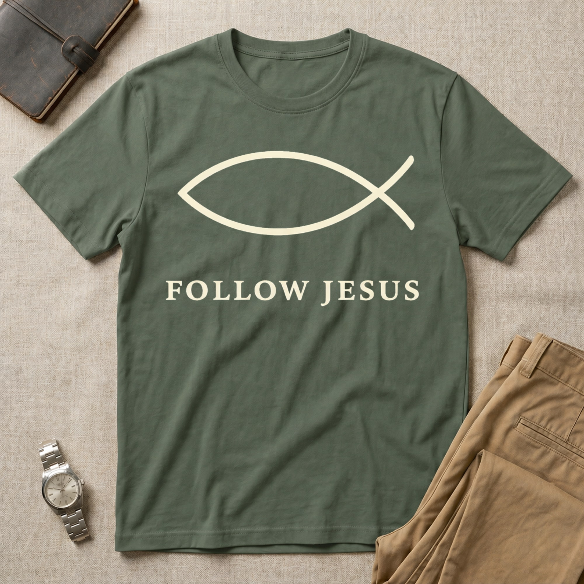 Follow Jesus Ichthys T-Shirt