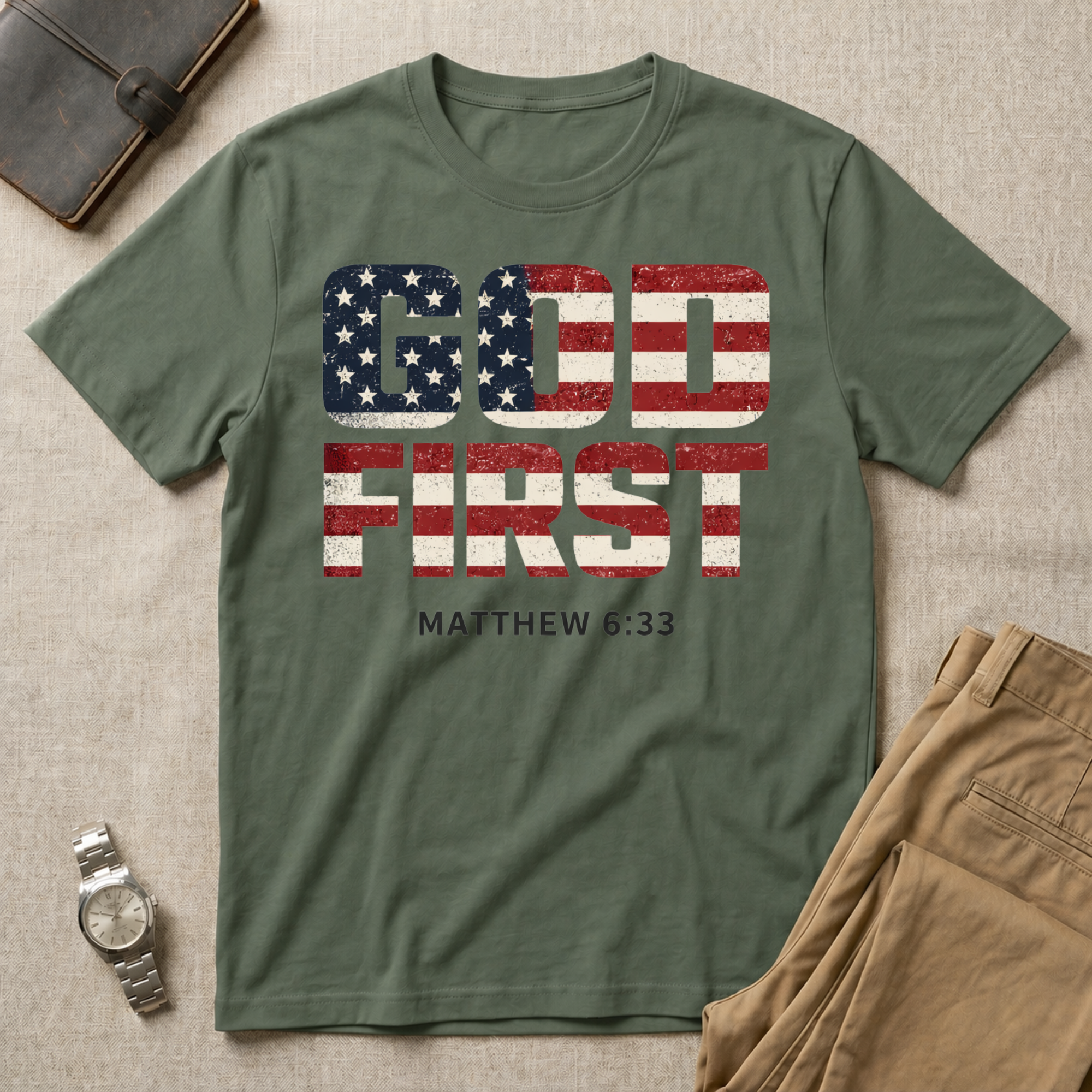 God First Flag T-Shirt