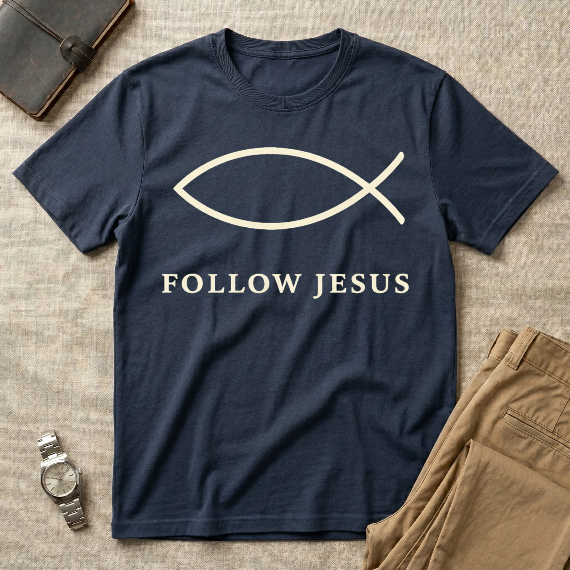 Follow Jesus Ichthys T-Shirt