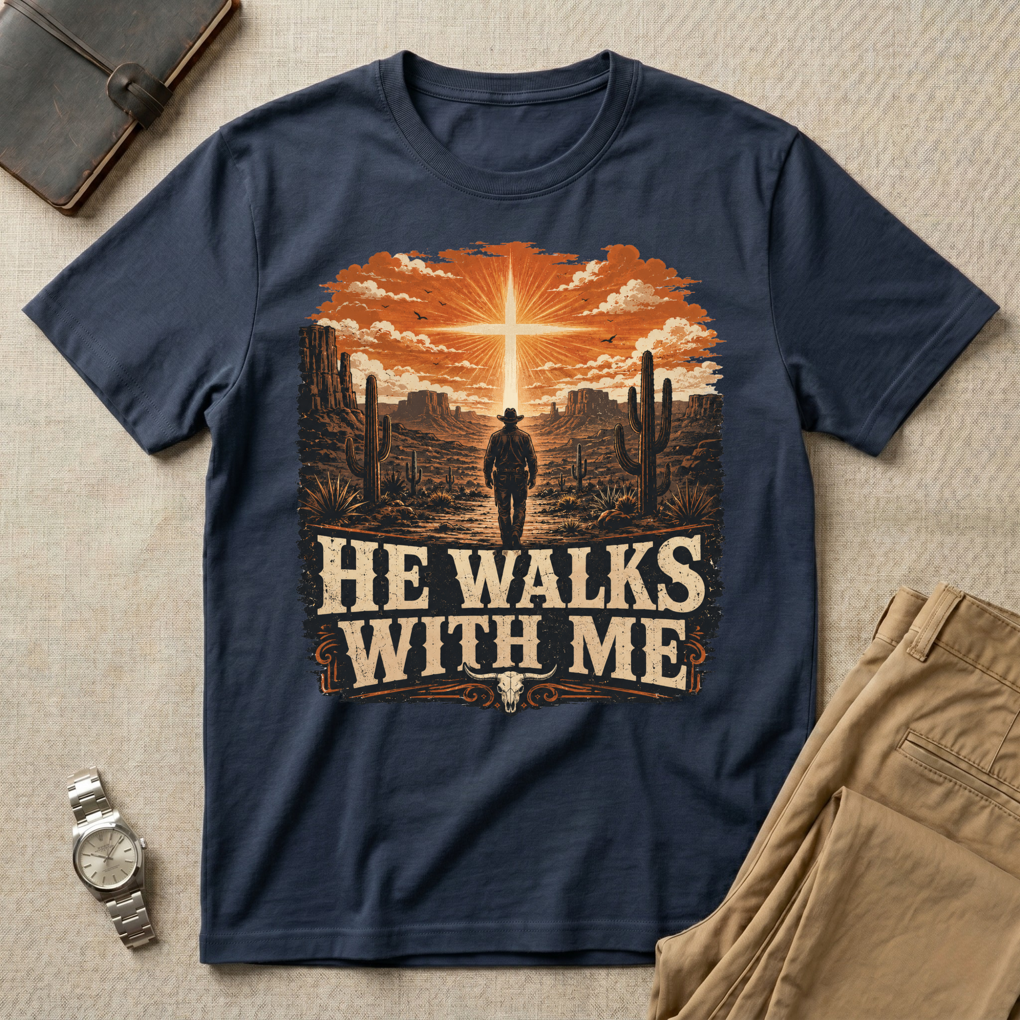 He Walks With Me T-Shirt