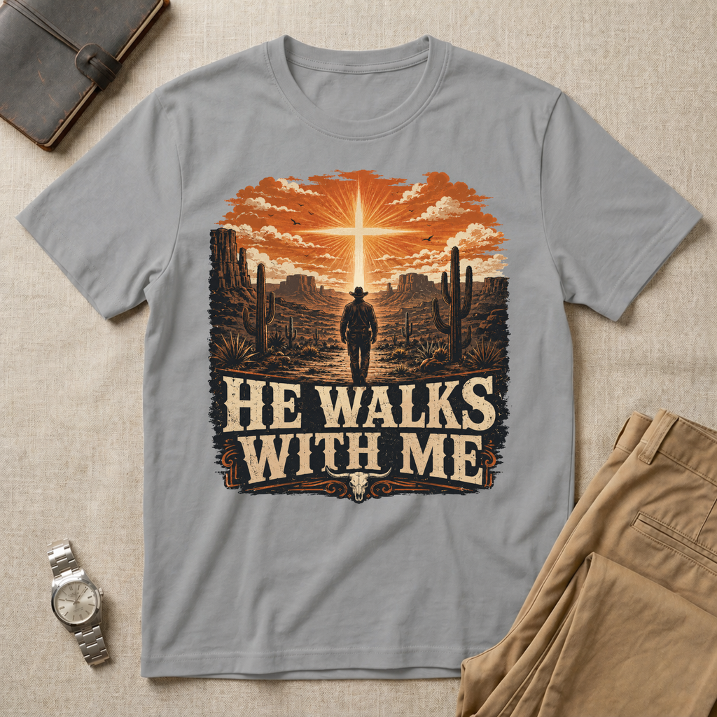 He Walks With Me T-Shirt