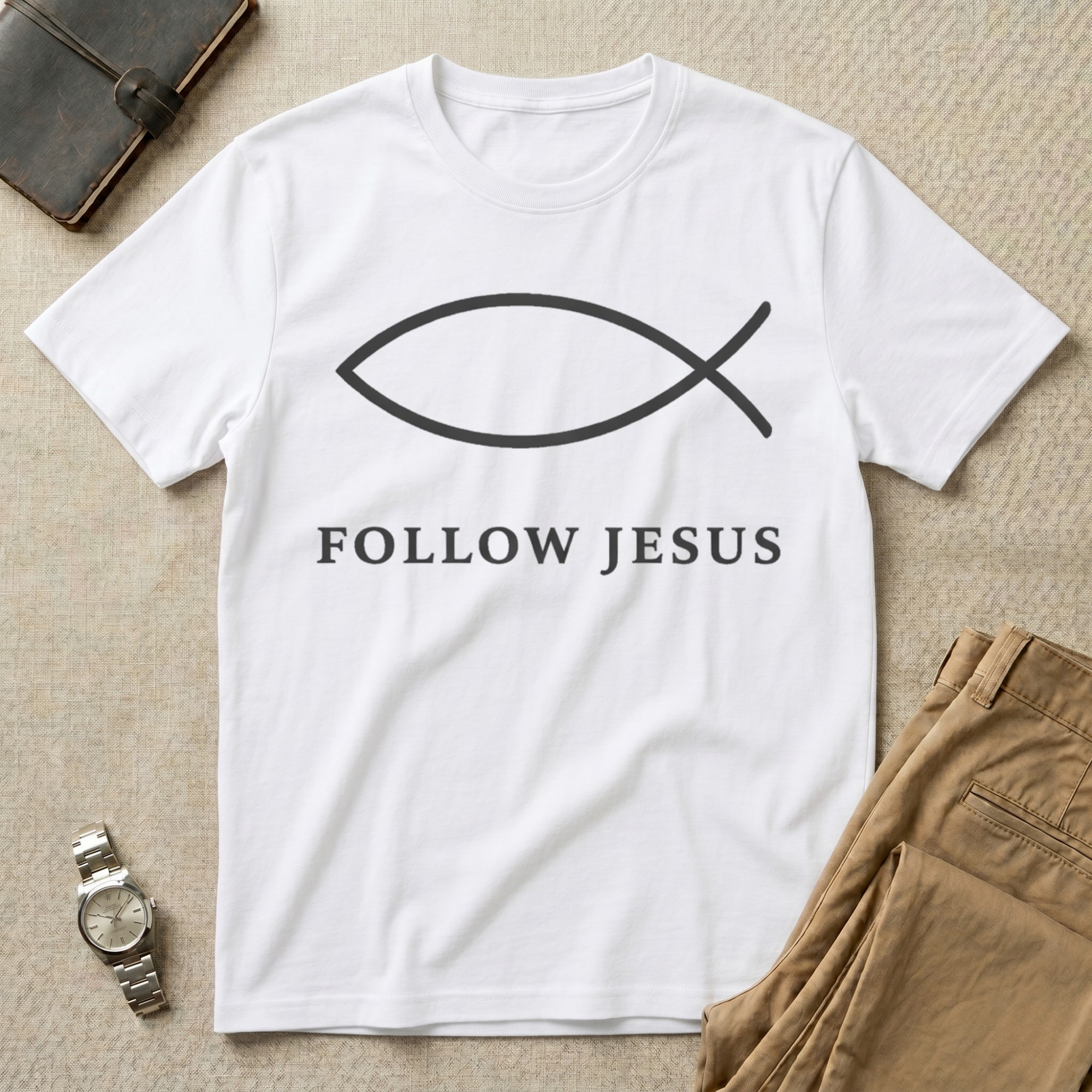 Follow Jesus Ichthys T-Shirt