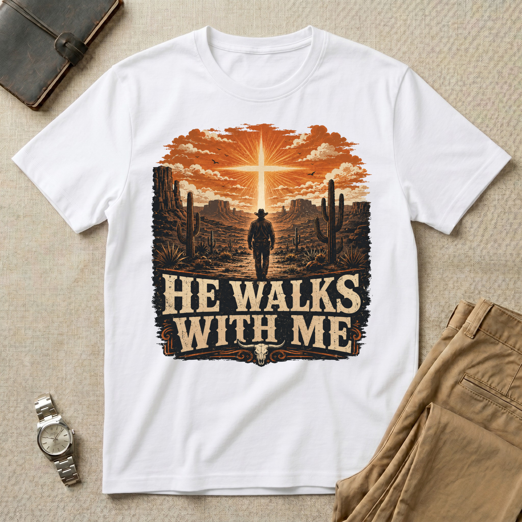 He Walks With Me T-Shirt