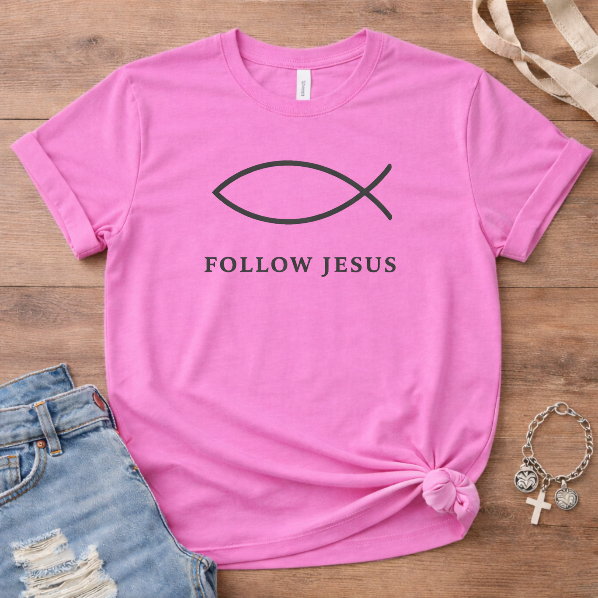 Follow Jesus Ichthys T-Shirt
