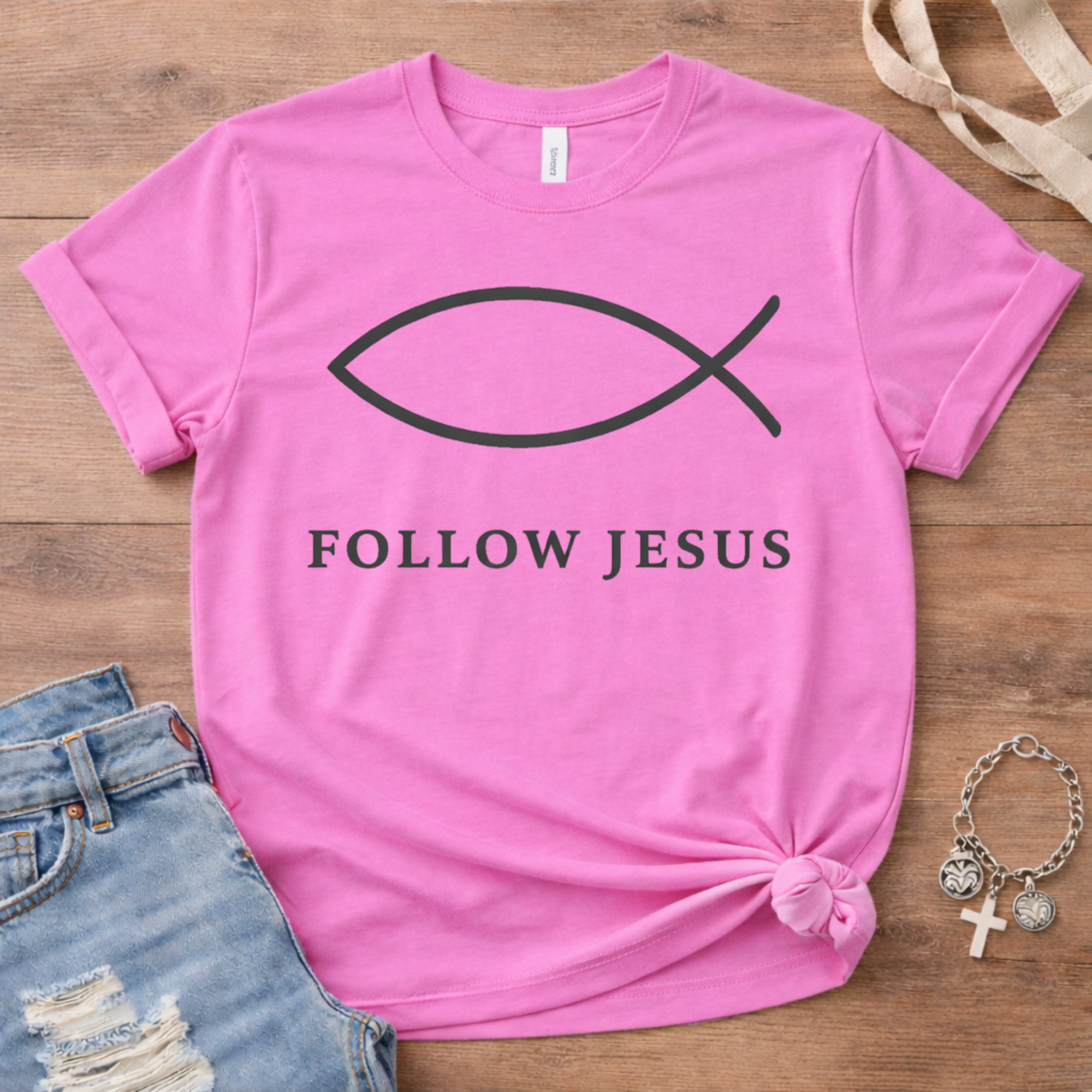 Follow Jesus Ichthys T-Shirt