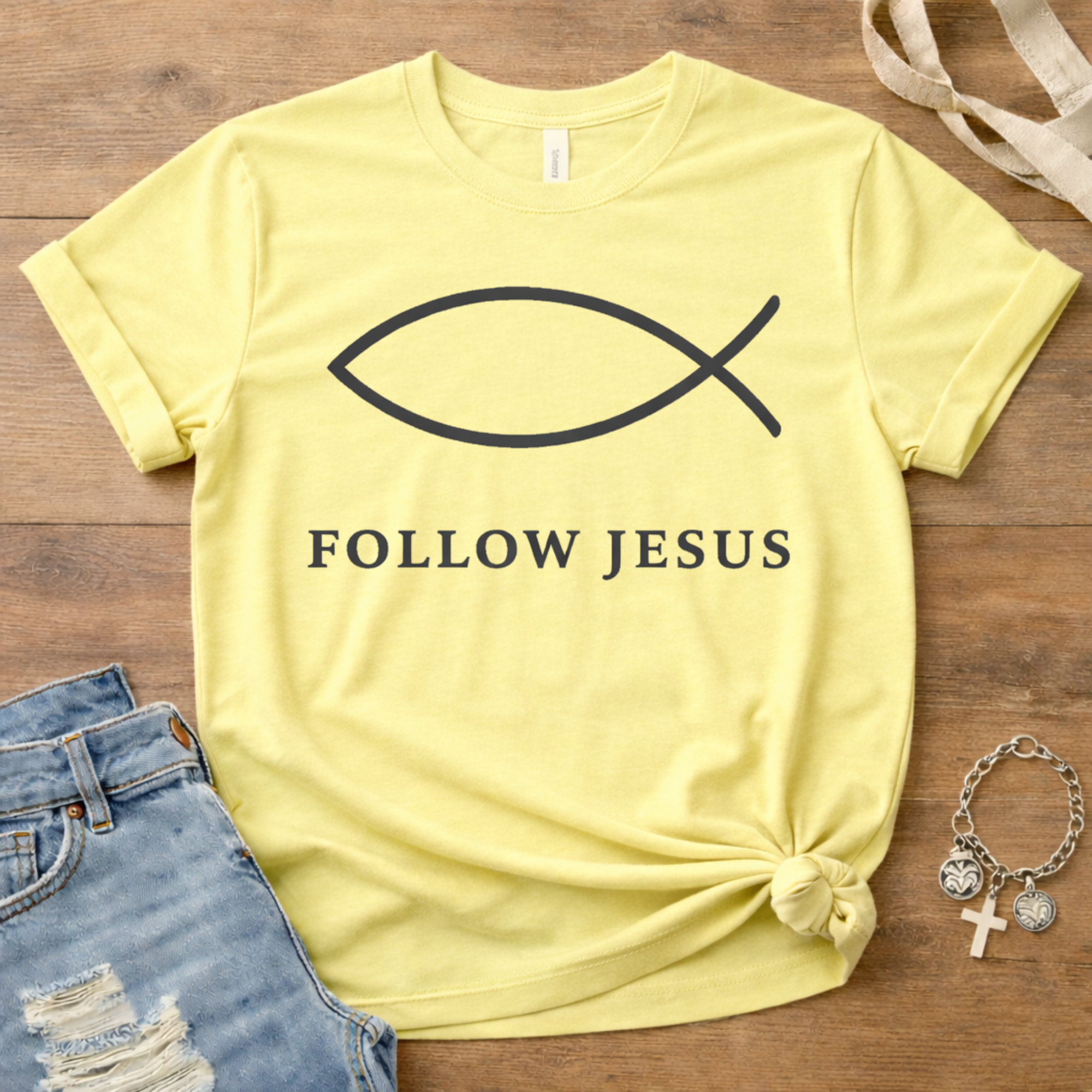 Follow Jesus Ichthys T-Shirt