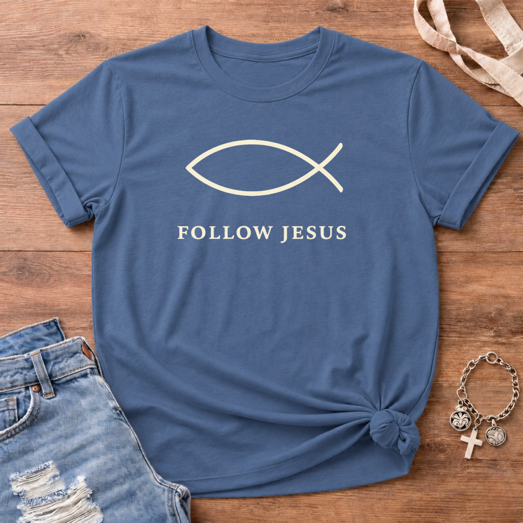 Follow Jesus Ichthys T-Shirt