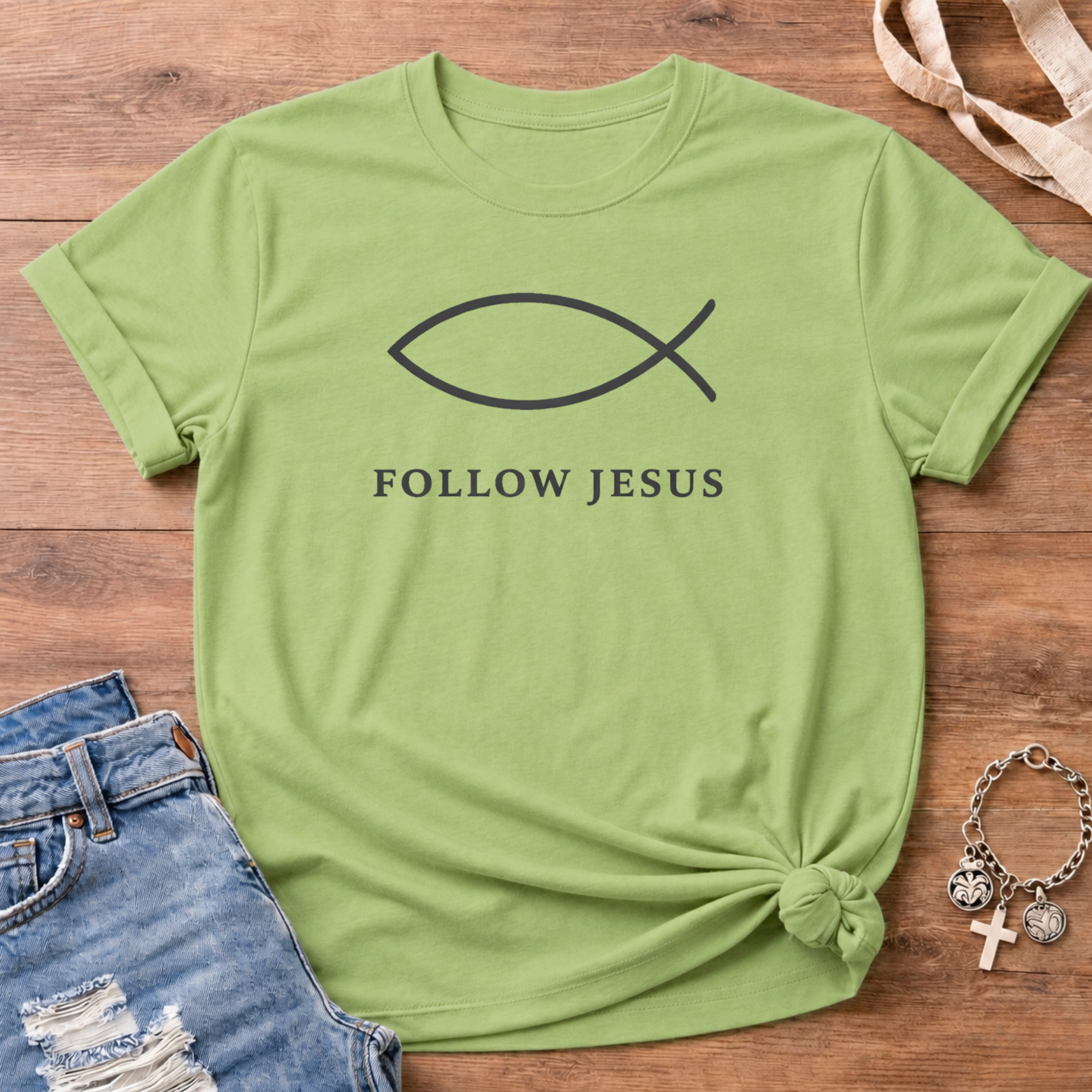 Follow Jesus Ichthys T-Shirt