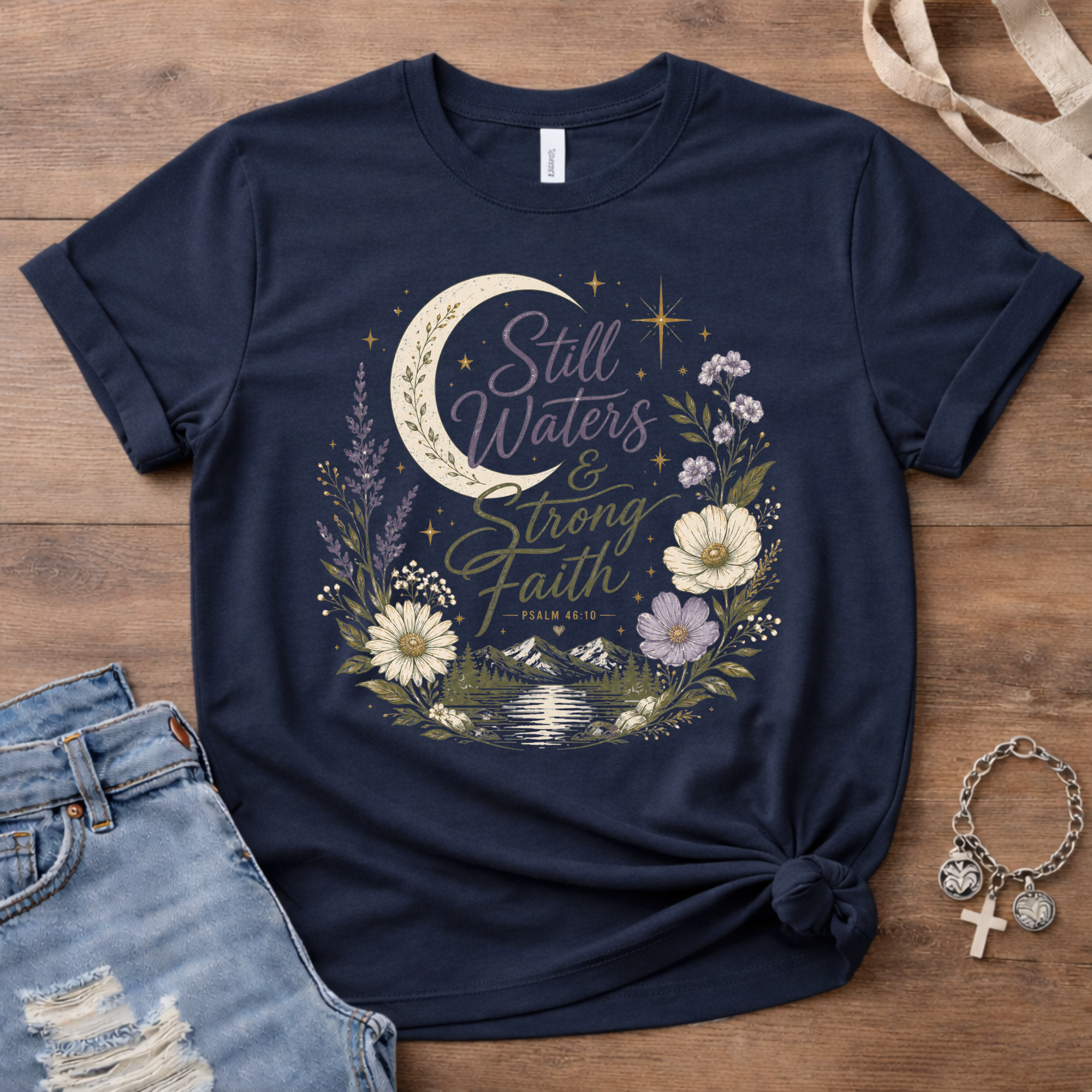 Still Waters and Strong Faith T-Shirt