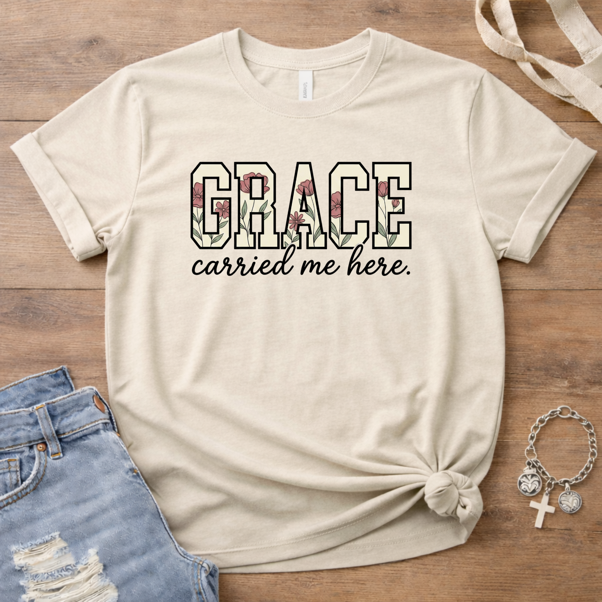 Grace Carried Me Here T-Shirt