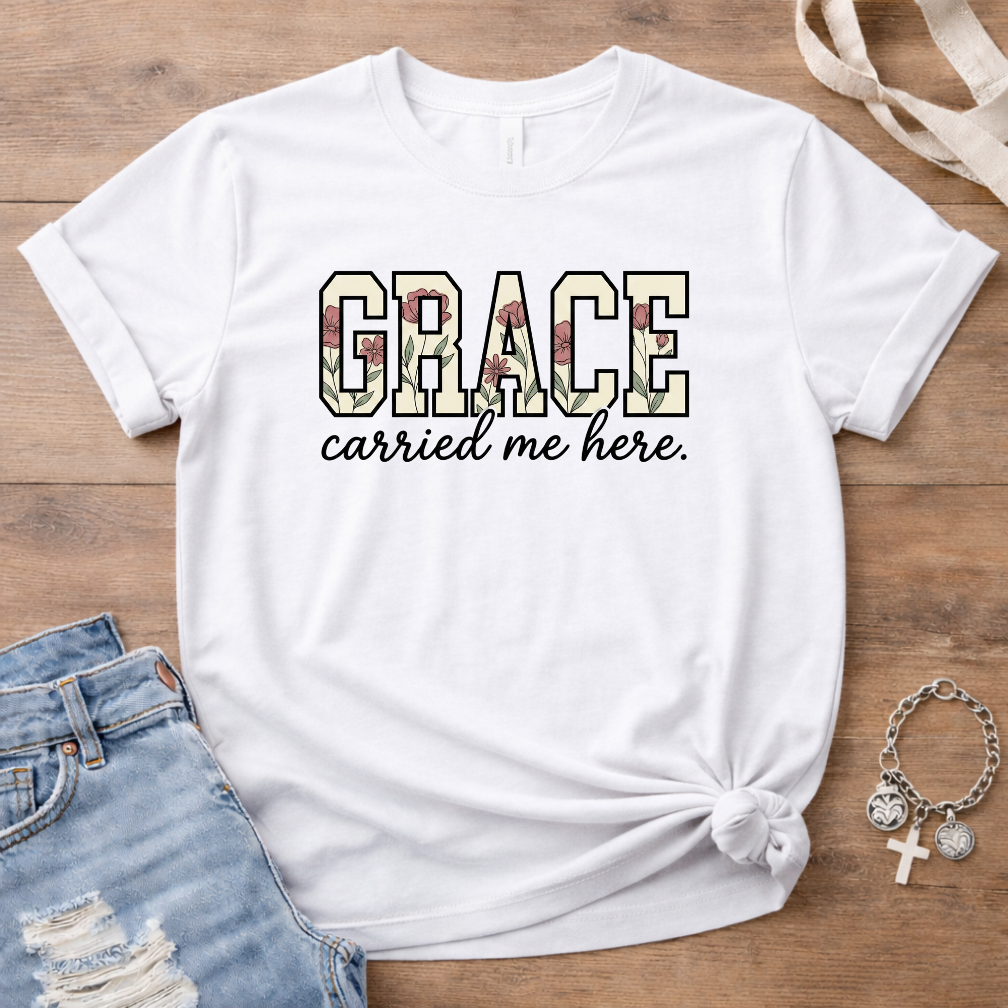Grace Carried Me Here T-Shirt