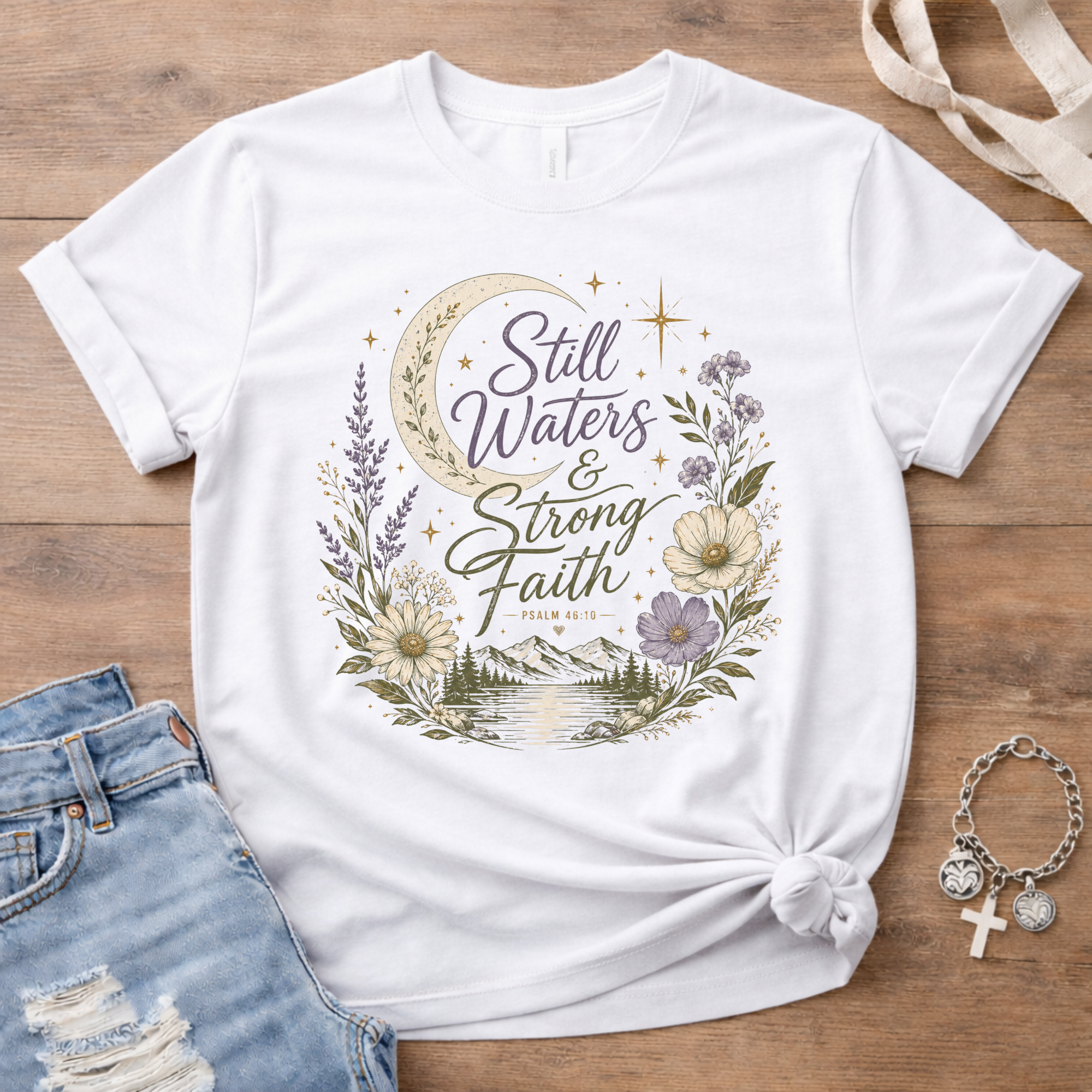 Still Waters and Strong Faith T-Shirt
