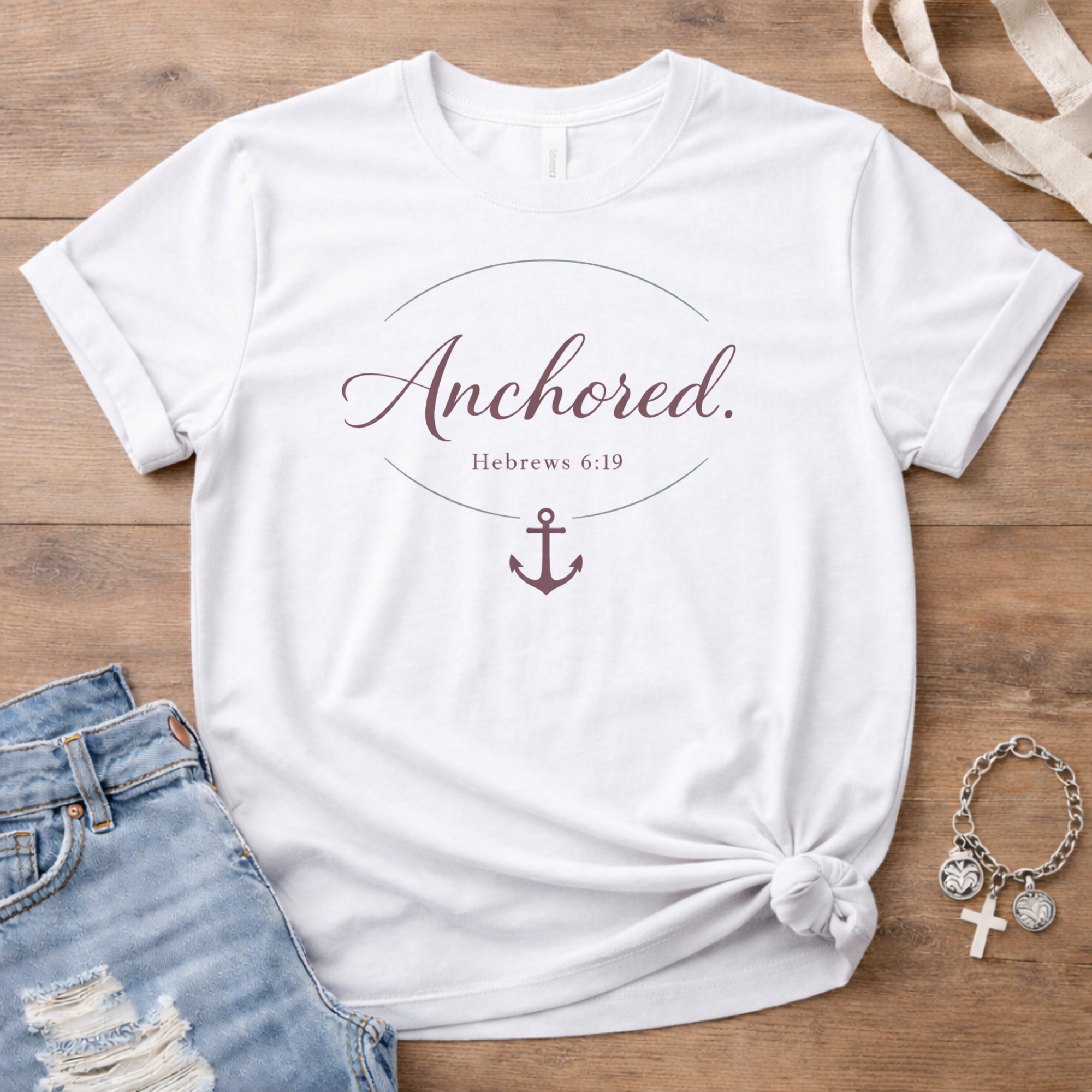 Anchored - Hebrews 6:19 T-Shirt